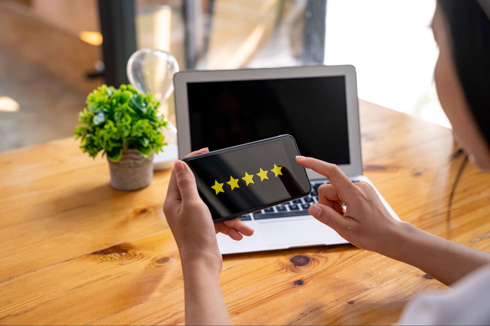 Satisfied client giving a 5 start review for the best PC computer repair service in Singapore.